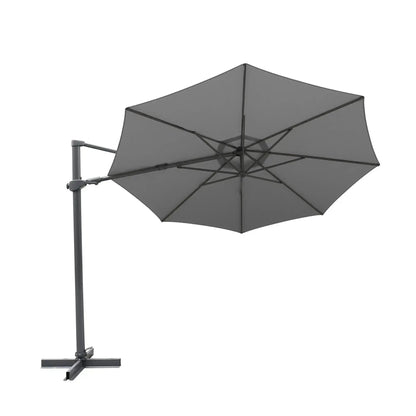 Kettler Aura 3m Round Slate Cantilever Parasol with Night Cover