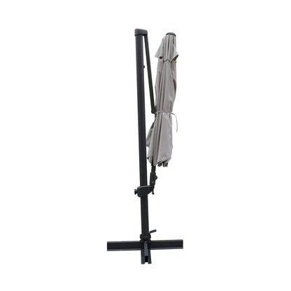 Kettler Aura 3m Round Slate Cantilever Parasol with Night Cover