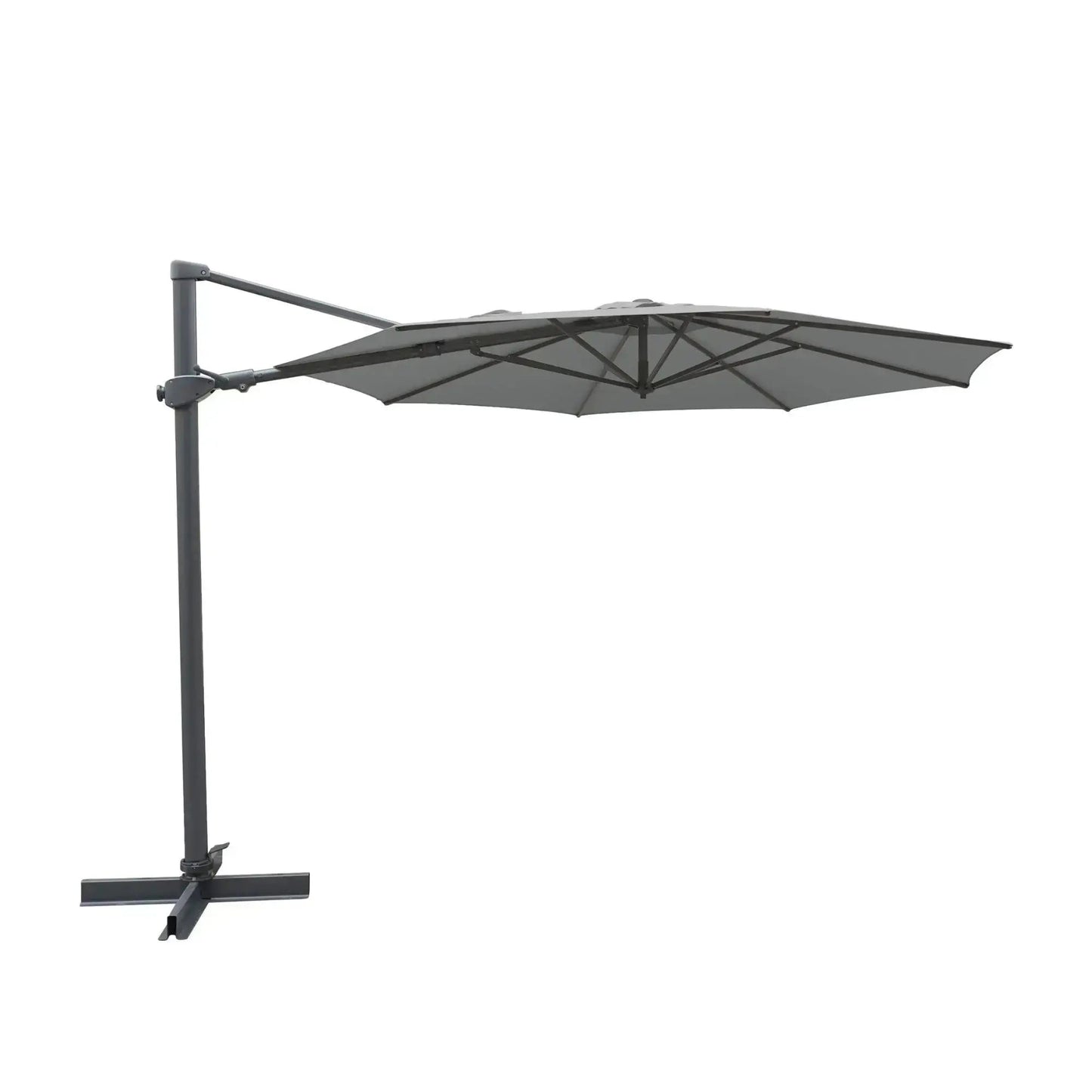 Kettler Aura 3m Round Slate Cantilever Parasol with Night Cover