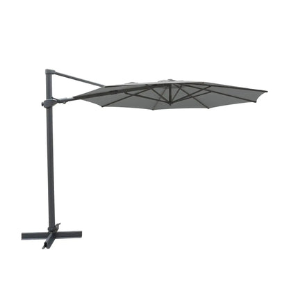 Kettler Aura 3m Round Slate Cantilever Parasol with Night Cover
