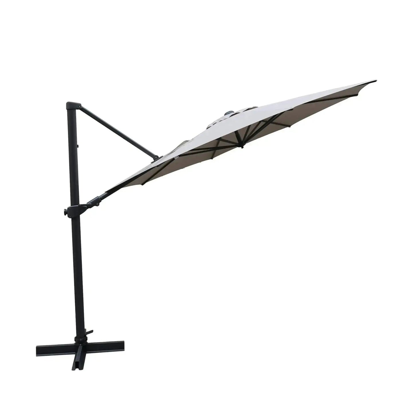 Kettler Aura 3m Round Slate Cantilever Parasol with Night Cover