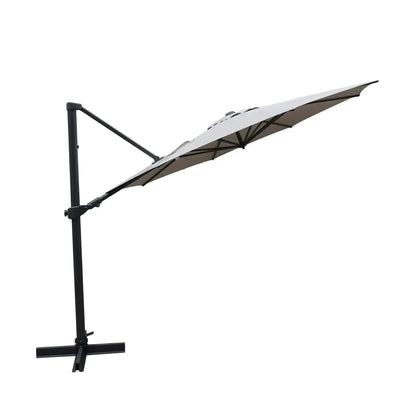 Kettler Aura 3m Round Slate Cantilever Parasol with Night Cover