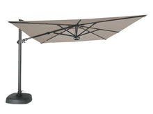 Kettler 3.0m Square Free Arm Parasol with LED lights & Wireless Speaker | Stone with Grey Frame