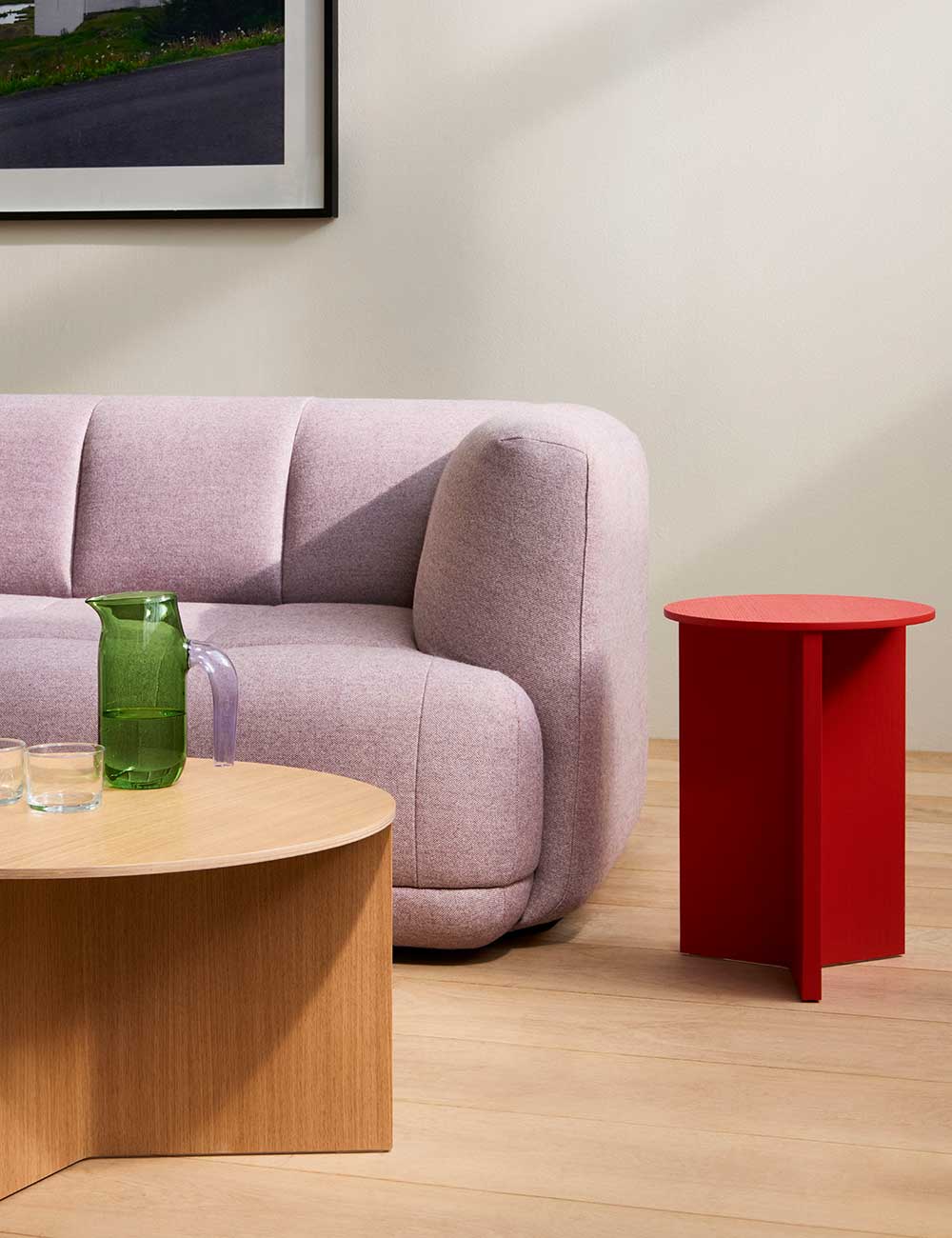Slit wooden table Ø65